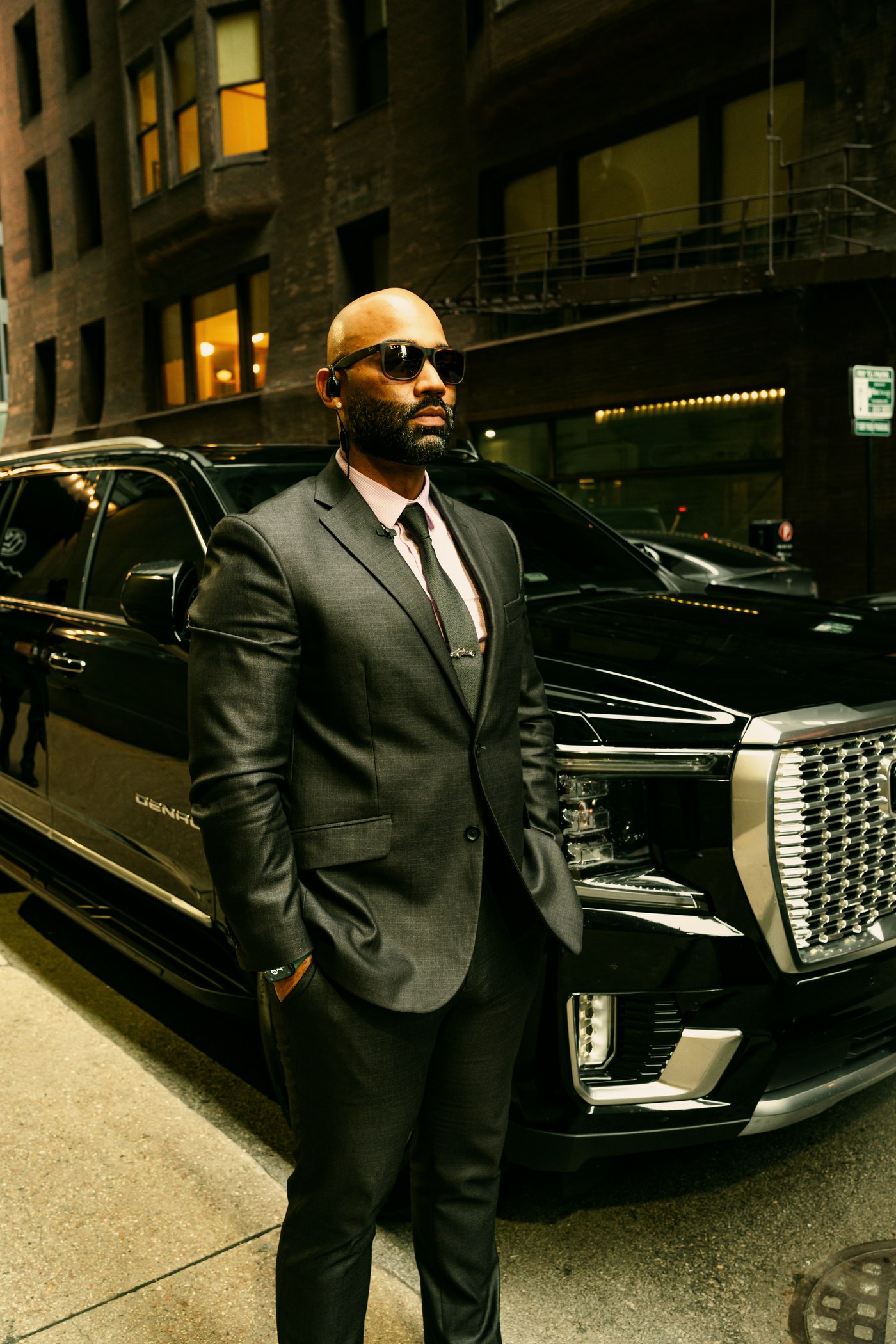 Nigel, founder of Executive Signature Chauffeurs — portrait in downtown Chicago